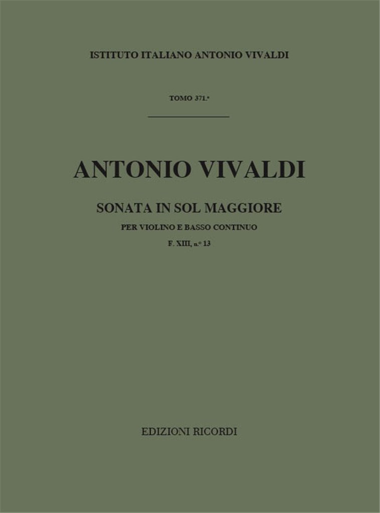 Sonata in Sol Maggiore (G major) Rv 25
